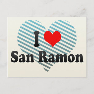 Carte Postale I Love San Ramon, États-Unis