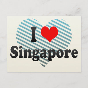 Carte Postale I Love Singapore, Singapour
