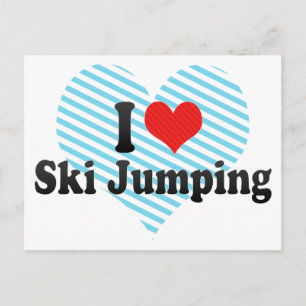 Carte Postale I Love Ski Jumping