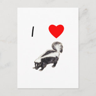 Carte Postale I Love Skunks (2)