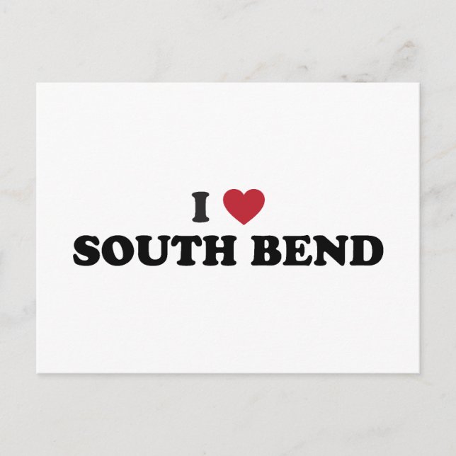 Carte Postale I Love South Bend Indiana (Devant)