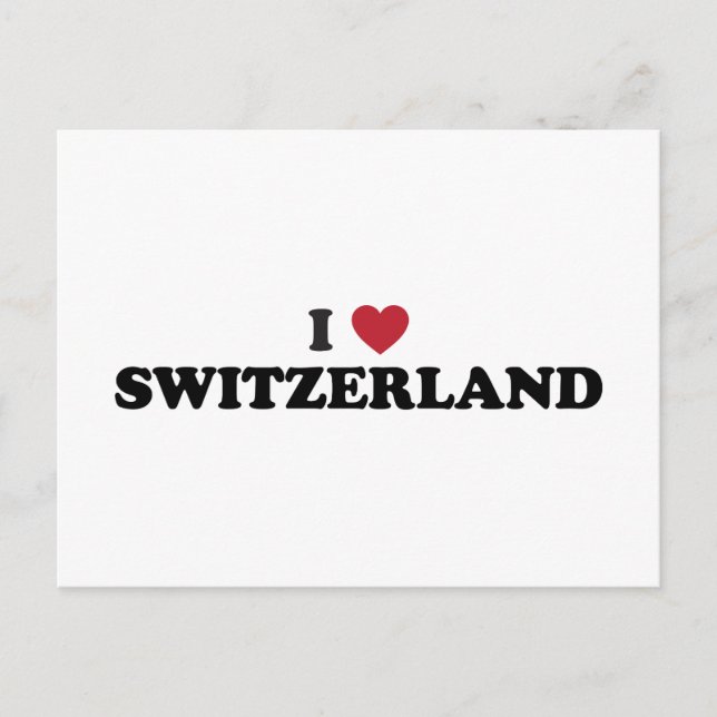 Carte Postale I Love Switzerland (Devant)