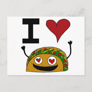 Carte postale I Love Taco