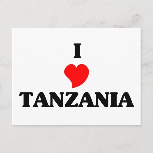 Carte Postale I Love Tanzania (Devant)