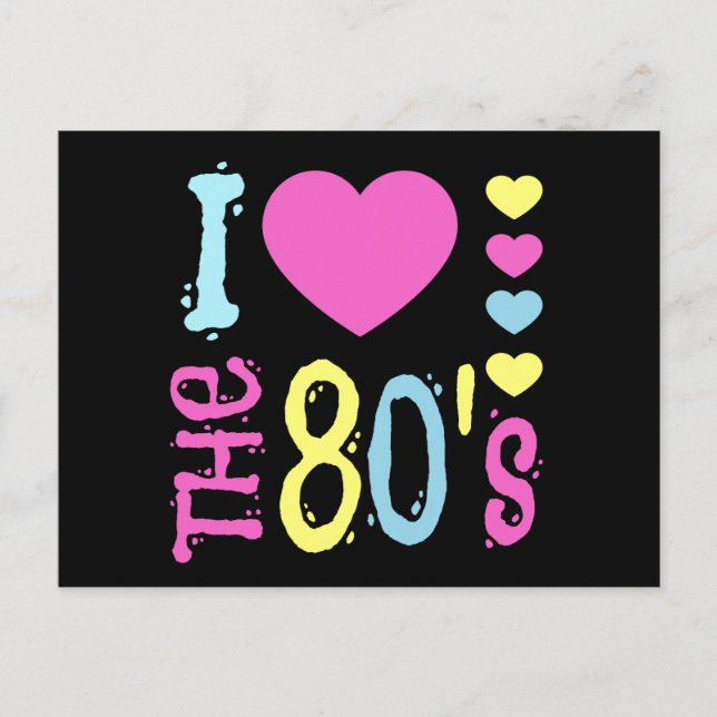 Carte Postale I Love the 80s Disco Costume (Devant)