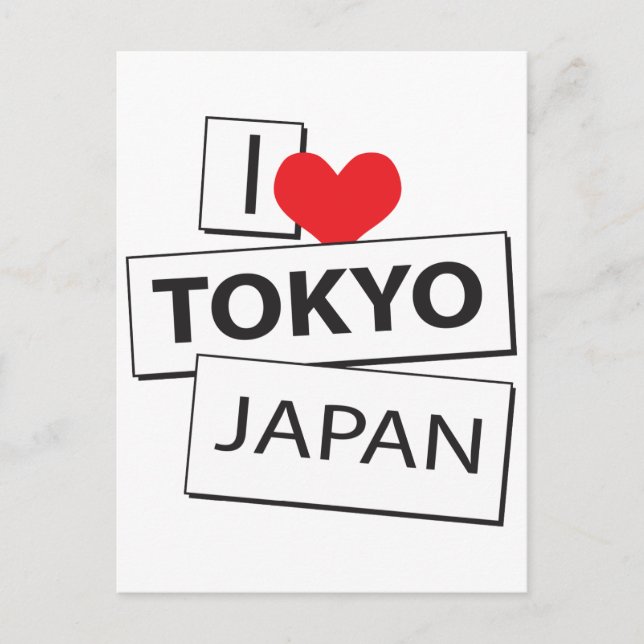 Carte Postale I Love Tokyo Japon (Devant)