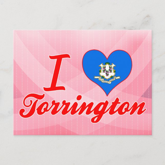 Carte Postale I Love Torrington, Connecticut (Devant)