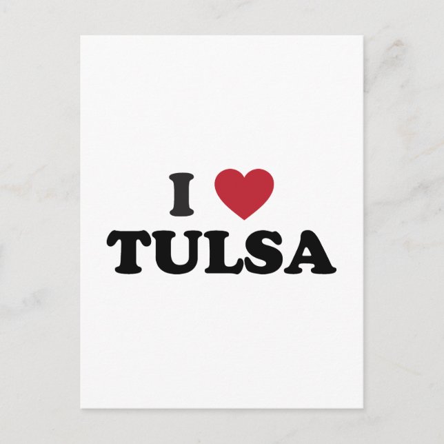Carte Postale I Love Tulsa Oklahoma (Devant)