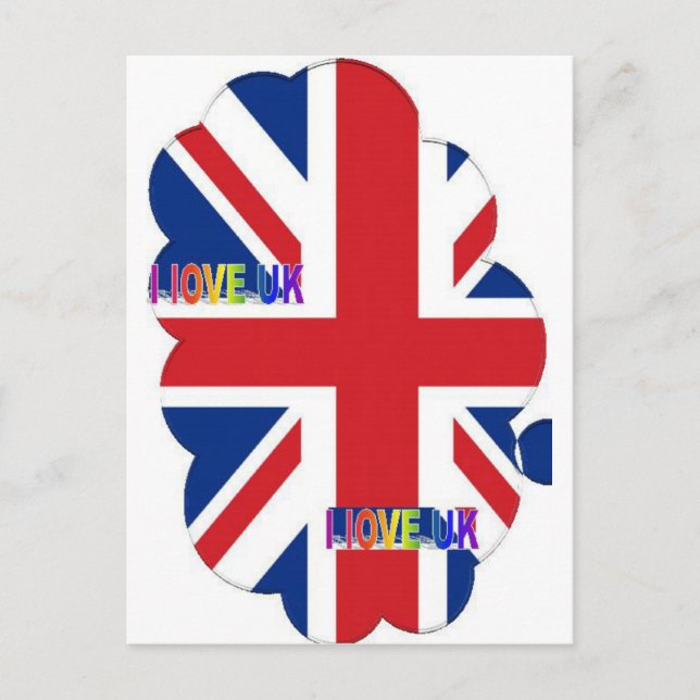 Carte Postale I Love UK Art Print (Devant)
