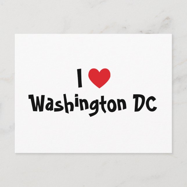 Carte Postale I Love Washington DC (Devant)