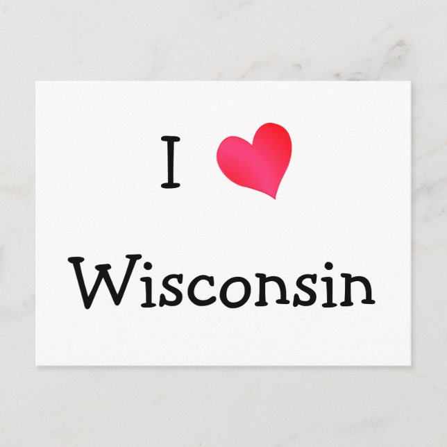 Carte Postale I Love Wisconsin (Devant)