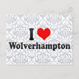 Carte Postale I Love Wolverhampton, Royaume-Uni