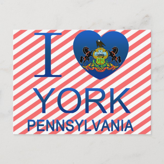 Carte Postale I Love York, PA (Devant)