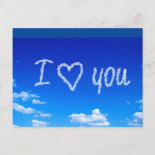 Carte Postale "I Love You" écrit le ciel,