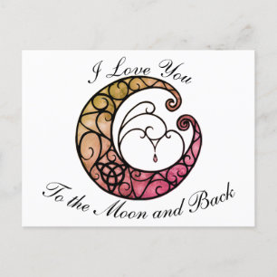 Carte Postale I love you to the moon and back