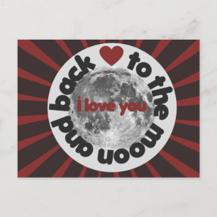 Carte Postale I love you to the moon and back