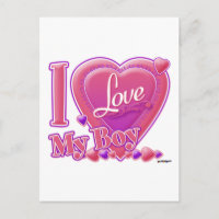 I Loy My Boy rose/violet - coeur
