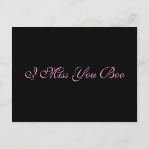 Carte postale "I Miss You Boo"