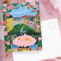 I Miss You Paris Balcon Tea w Views Art