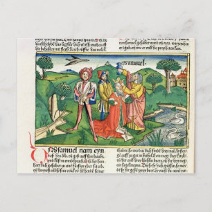 Carte Postale I Samuel 10 Le couronnement et l'annotation de Saü
