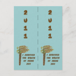 Carte Postale I Survived Irene Bookmarkers