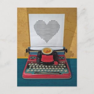 Carte Postale I.T. rétro Machine à écrire de jouets Vintage les 