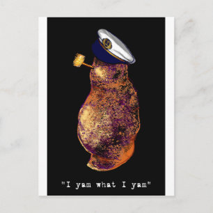 Carte Postale I yam what I yam-black