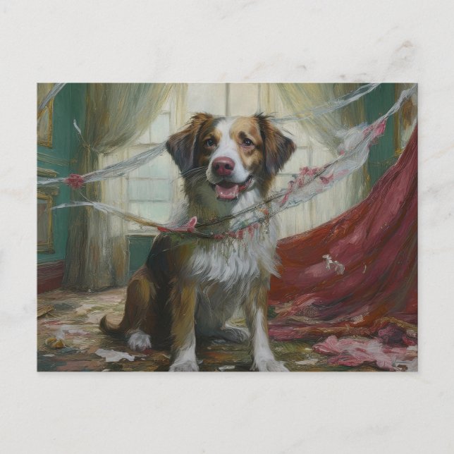 Carte Postale IA Dog Mess (Devant)