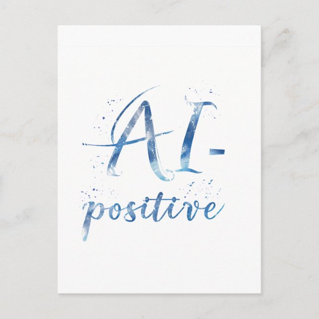 Carte Postale IA-Positive Text Art (Devant)