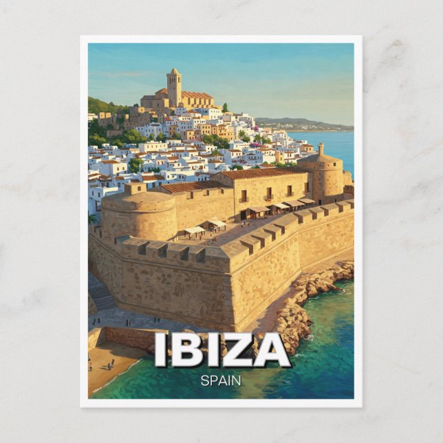 Carte Postale Ibiza Dalt Vila Espagne Voyage (Devant)