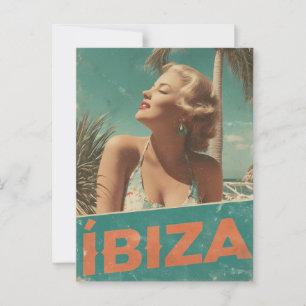Carte Postale Ibiza les années 50 vintage