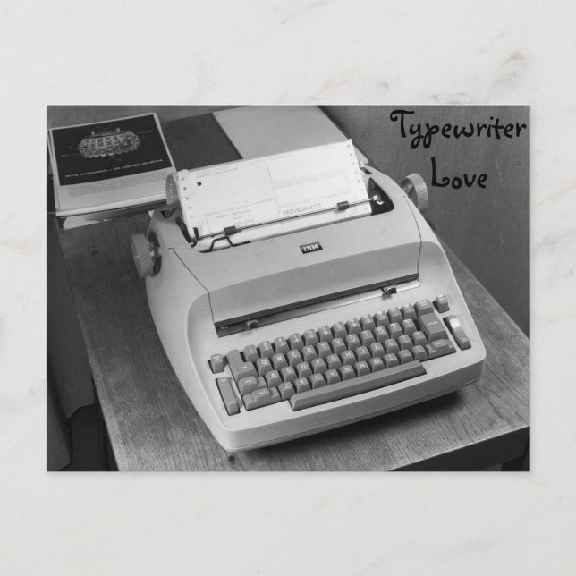 Carte postale IBM Typewriter Love (Devant)