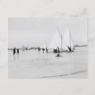 Carte Postale Ice Yachting Sur Le Lac St. Clair