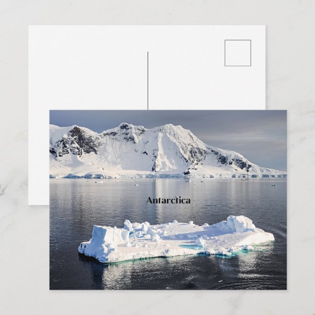 Carte Postale iceberg de l'Antarctique (Devant / Derrière)