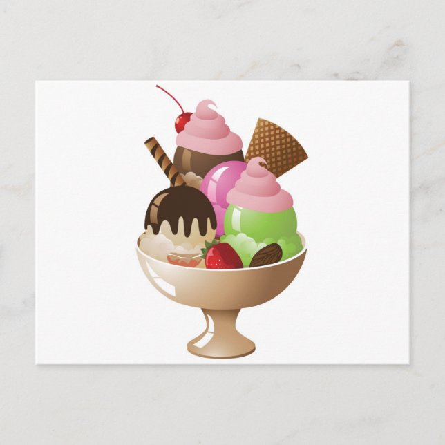 Carte Postale IceCreamSundae (Devant)