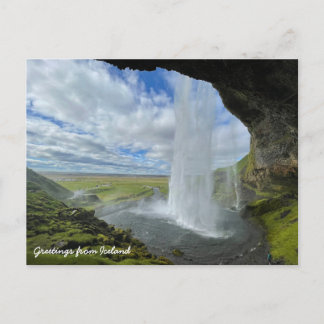 Carte Postale Icelandic waterfall postcard