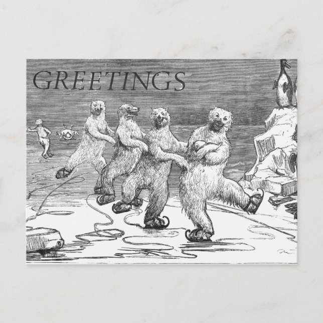 CARTE POSTALE ICEPAGE DES OURS POLAIRES (Devant)
