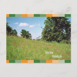 Carte Postale Ich bin froehlich
