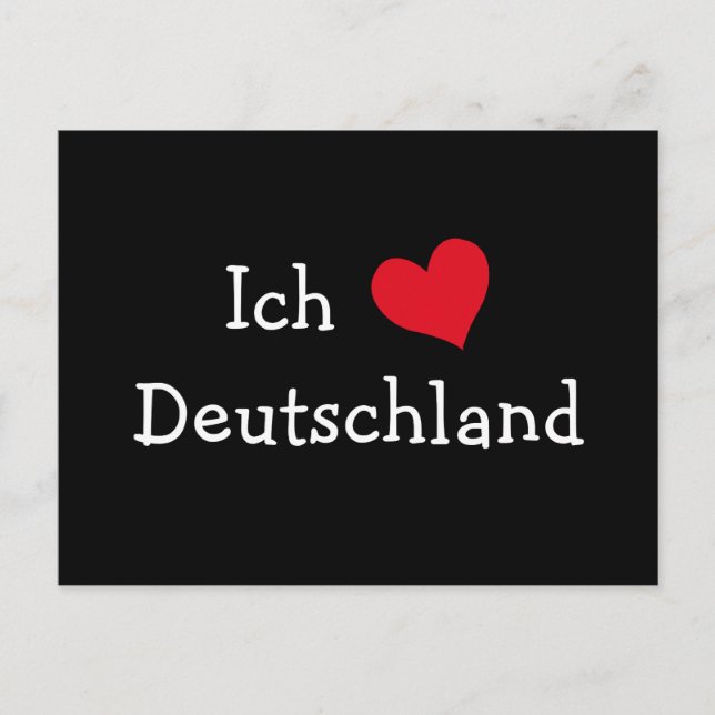 Carte Postale Ich liebe Deutschland (Devant)