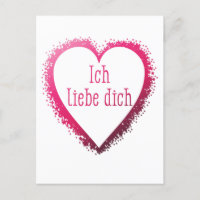 Ich liebe dich, je t'aime en allemand en rose