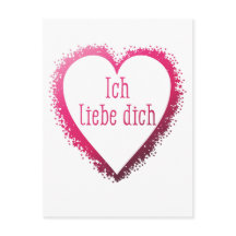 Ich liebe dich, je t'aime en allemand en rose