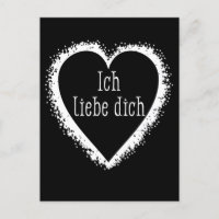 Ich liebe dich, je t'aime en allemand noir & blanc