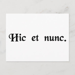 Carte Postale Ici et maintenant.