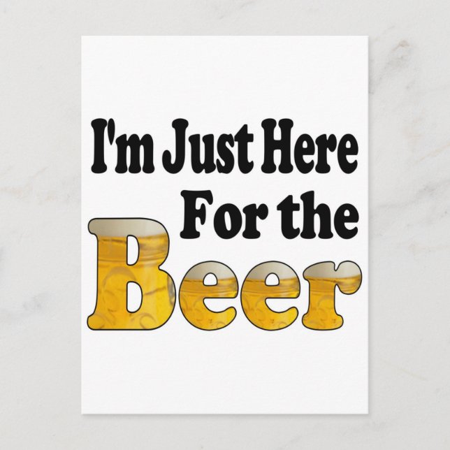 Carte Postale Ici pour la bière (Devant)