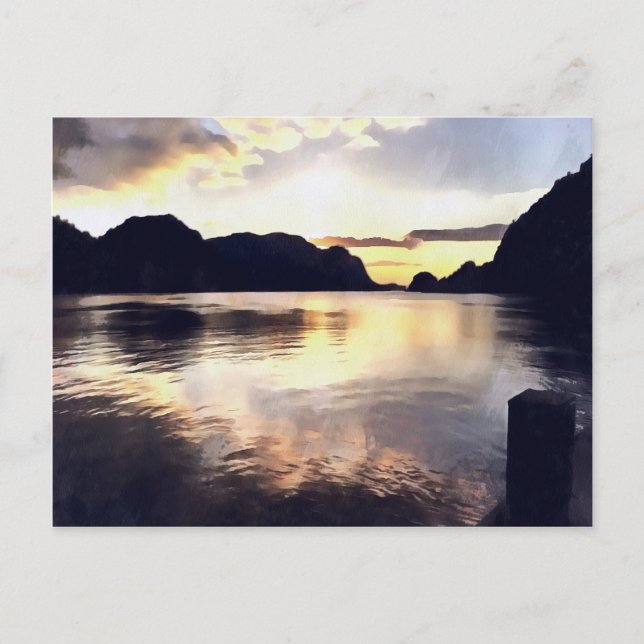 Carte Postale Icmeler Sunrise Romantique Paysage Art (Devant)