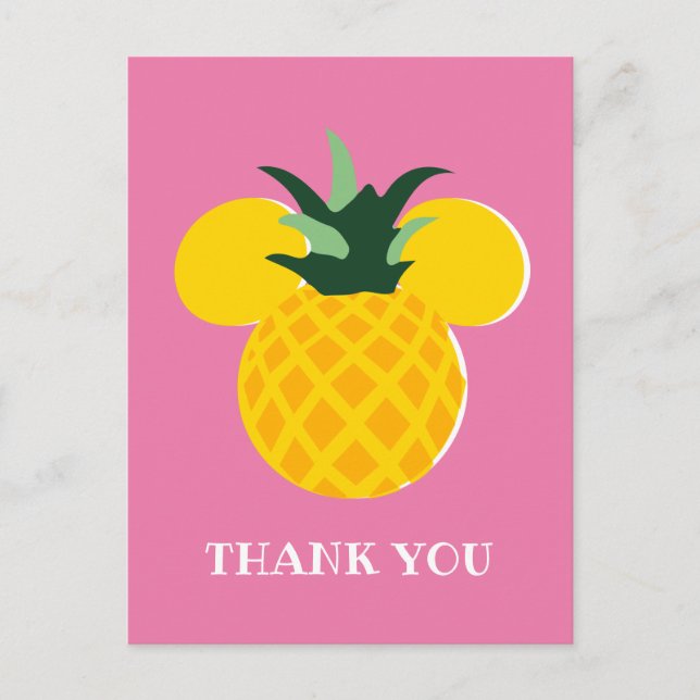 Carte Postale Icône Ananas Mickey Mouse | Merci (Devant)