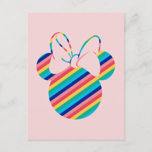 Carte Postale Icône arc-en-ciel de la souris Minnie