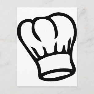 Carte Postale icône casquette cuisinier