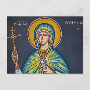 Carte Postale Icône chrétienne orthodoxe de l'euphémie