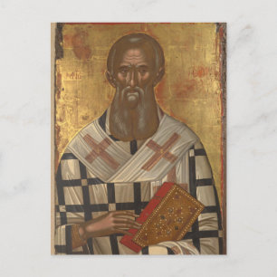 Carte Postale Icône chrétienne orthodoxe de Saint-Athanase